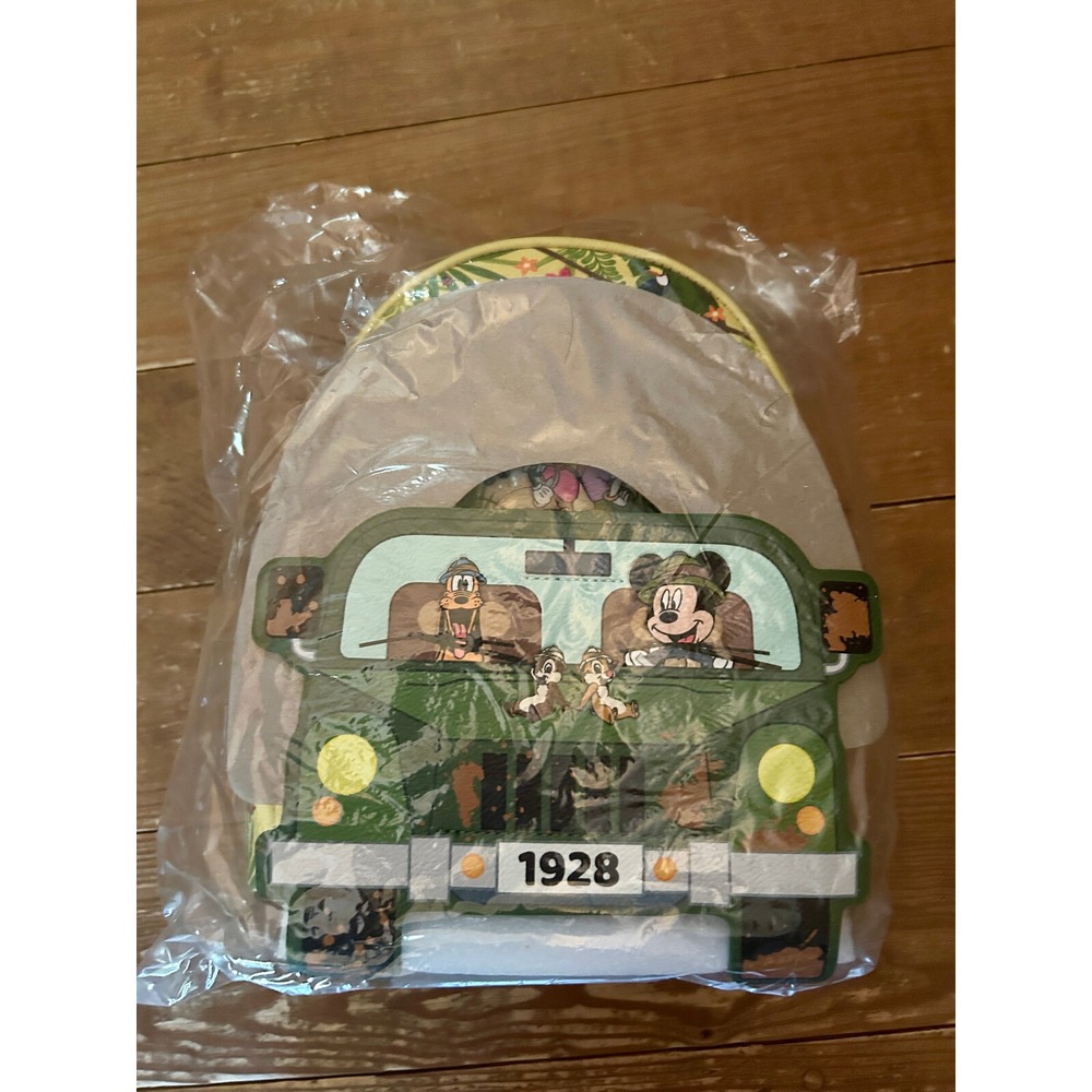 Loungefly Disney Mickey Friends Jungle Safari Glow in the Dark Mini Backpack NWT